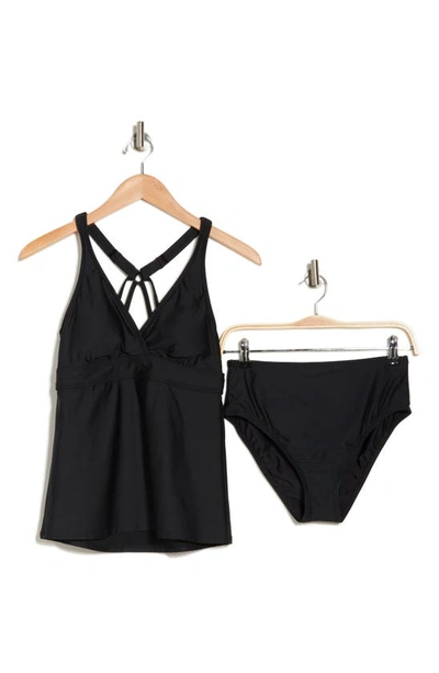 Next By Athena Good Karma Sport Two-piece Swimsuit In Black