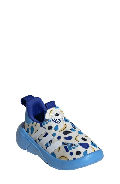 Adidas Originals Kids' Monofit Trainer Sneaker In Ivory/ White/ Blue Burst