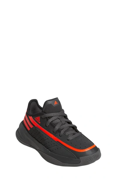Adidas Originals Kids' Front Court Basketball Shoe In Carbon/ Grey/ Solar Red
