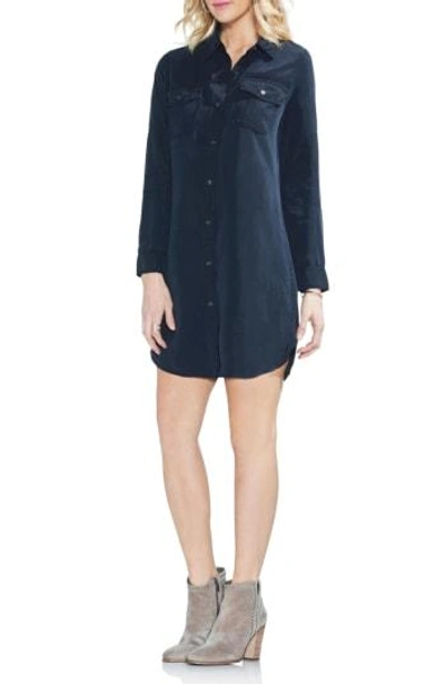 Vince Camuto Two-pocket Shirtdress In Dark Navy