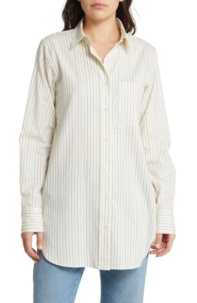 Closed Stripe Boyfriend Shirt In Ivory