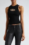 Diesel M-onerva Oval D Cutout Rib Tank In Black