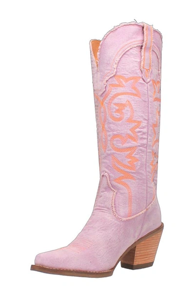 Dingo Texas Tornado Knee High Western Boot In Purple