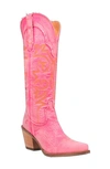 Dingo Texas Tornado Knee High Western Boot In Pink