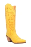 Dingo Texas Tornado Knee High Western Boot In Yellow