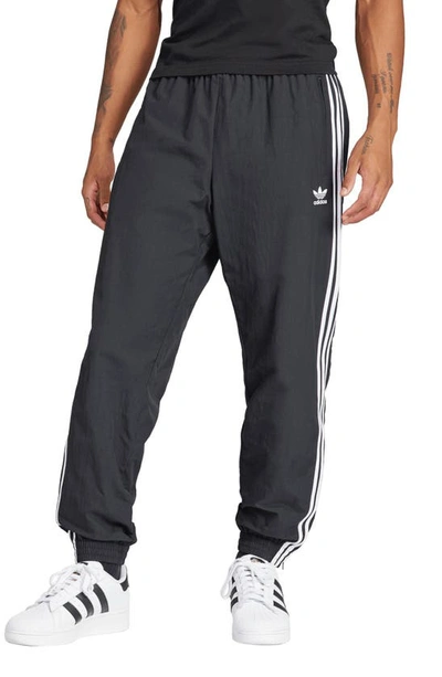 Adidas Originals Adicolor Firebird Recycled Polyester Track Pants In White/black