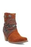 Dingo Bandida Side Zip Western Boot In Brown