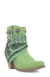 Dingo Bandida Side Zip Western Boot In Lime