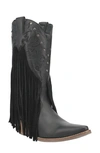Dingo Hoedown Fringe Western Boot In Black