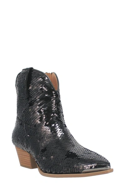 Dingo Bling Thing Sequin Western Bootie In Black