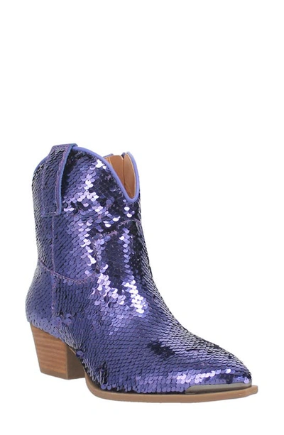Dingo Bling Thing Sequin Western Bootie In Purple