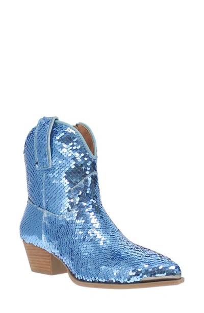 Dingo Bling Thing Sequin Western Bootie In Blue