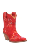 Dingo Sugar Bug Embroidered Western Boot In Red