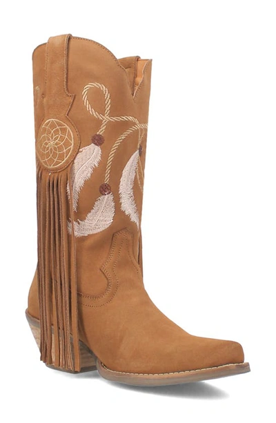 Dingo Day Dream Fringe Embroidered Western Boot In Brown
