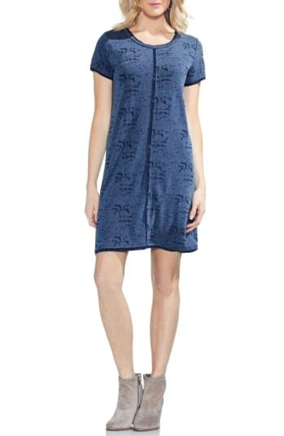 Vince Camuto Melange Jersey T-shirt Dress In Indigo Night Heather