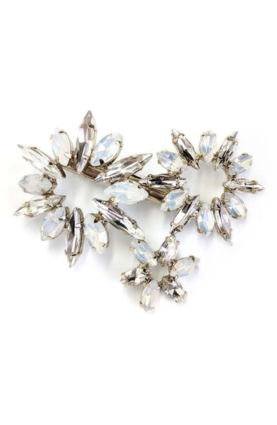Brides And Hairpins Camila Crystal Hair Clip In Classic Silver