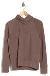 90 Degree By Reflex Oversize Jacquard Pullover Hoodie In Mocha