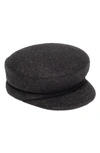 Eugenia Kim Sabrina Glitter Wool Fiddler Cap In Black