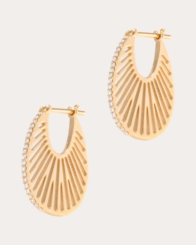 L'atelier Nawbar Women's Flat Ray Hoop Earrings In Gold