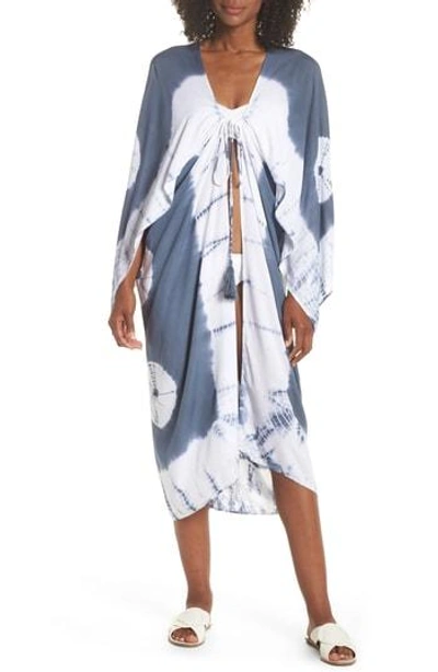 Elan Kimono Cover-up In Blue Bullseye