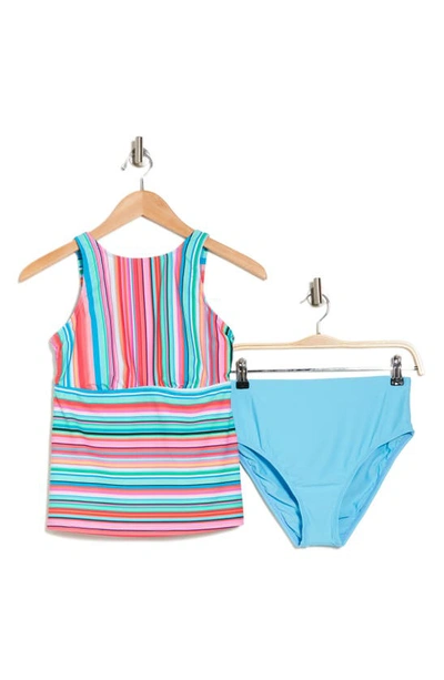 Next By Athena Tavarua Stripe Two-piece Swimsuit In Pink Multi