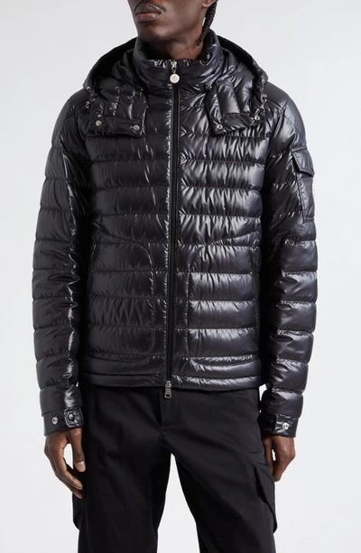 Moncler Lauros Recycled Polyester Down Jacket In Black