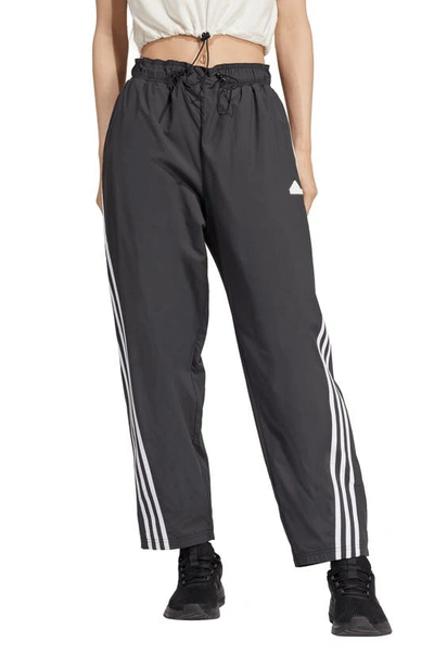 Adidas Originals Future Icons 3-stripes Recycled Polyester Ripstop Track Trousers In Black/ White