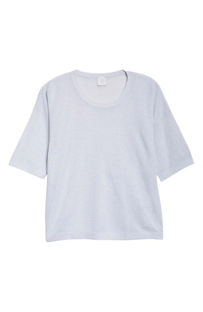 Eleventy Lightweight Scoop Neck Piqué Knit Top In White