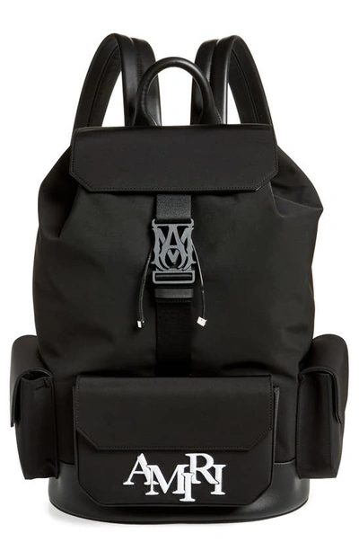 Amiri Staggered Logo Backpack In Black