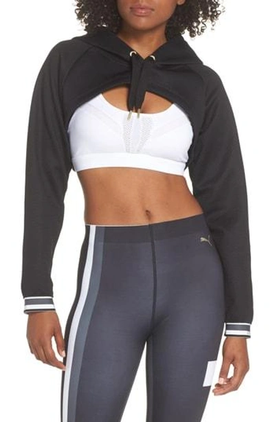 Puma Women's Ambition Long Sleeved Cropped Hoodie, Black | ModeSens