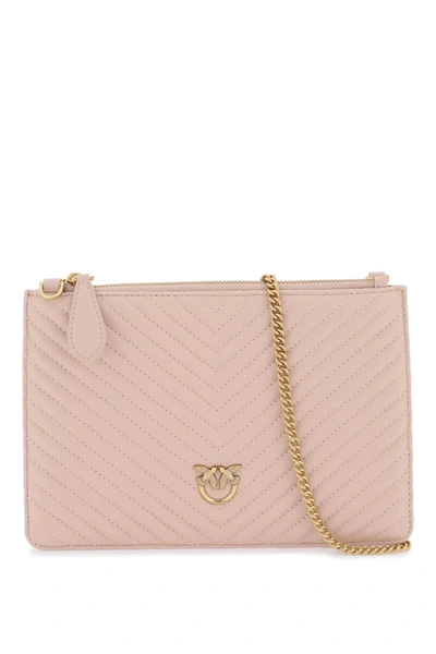 Pinko Classic Flat Love Bag Simply In Pink
