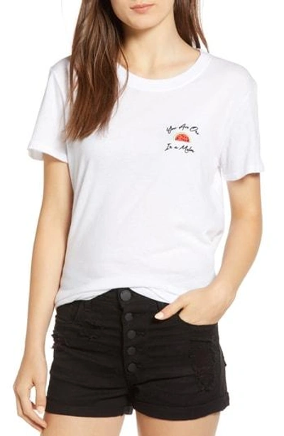 Sub_urban Riot One In A Melon Embroidered Slouched Tee In White