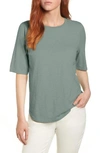 Eileen Fisher Crewneck Tee In Elm