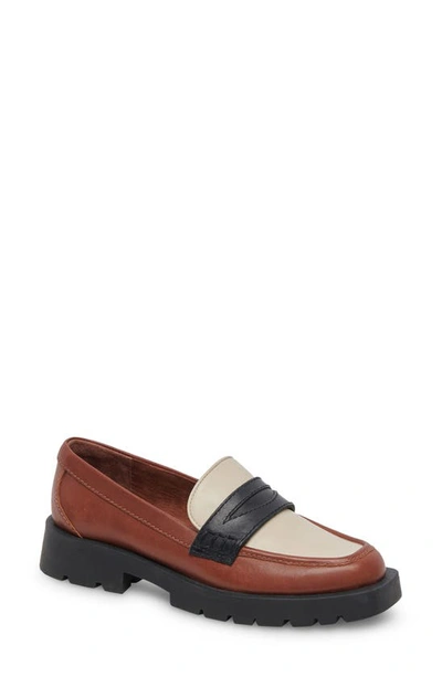 Dolce Vita Elias Loafer In Brown/ Black Leather