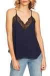 1.state Lace-trimmed Camisole Top In Blue Night