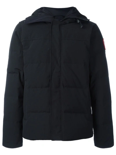 Canada Goose Hooded Puffer Coat In Black