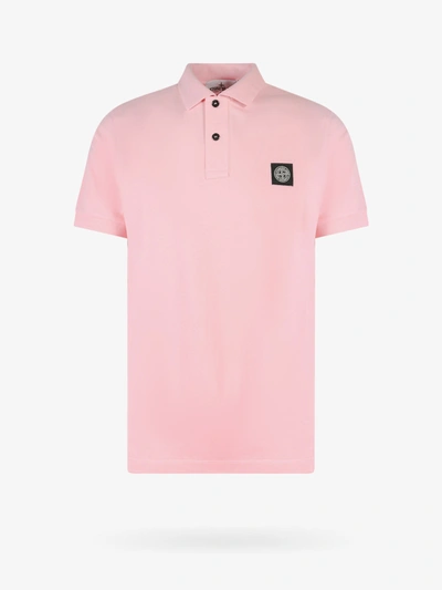 Stone Island Polo Shirt In Pink