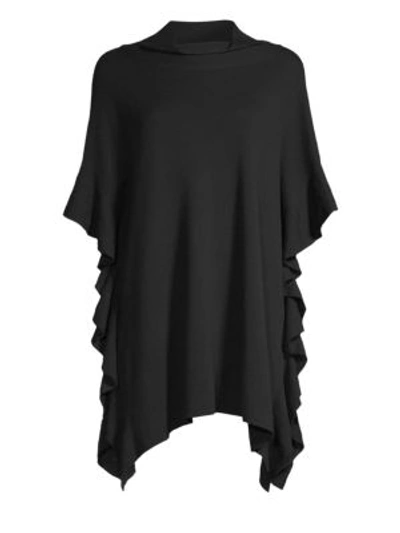 Elie Tahari Lucy Ruffled Merino Wool Sweater In Black