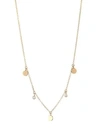 Zoë Chicco Diamond & 14k Yellow Gold Disc Choker Necklace