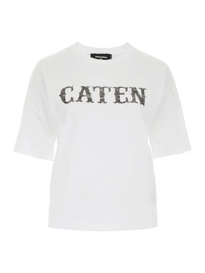 Dsquared2 Caten T-shirt In White|bianco