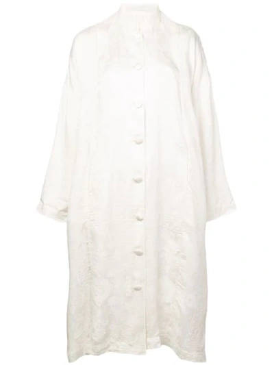 Raquel Allegra Jacquard Kimono Dress - White