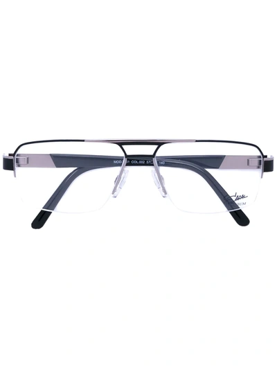 Cazal Rectangle Frame Glasses In Black
