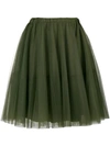 P.a.r.o.s.h . Pleated Tulle Skirt - Green