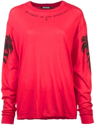 Adaptation Sleeve Detail Sweatshirt - Red