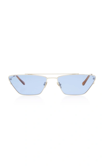 Spektre Vanity Cat-eye Metal Sunglasses In Blue