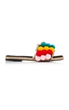 Rae Feather Zig Zag Pom Pom Slide In Multi