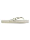 Havaianas Slim Crystal Glamour Flip Flops In White