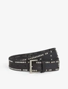Zadig & Voltaire Zadig&voltaire Womens Noir Starlight Studded Leather Belt