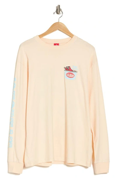Icecream Cup Or Cone Long Sleeve Graphic Tee In Vanilla Cream