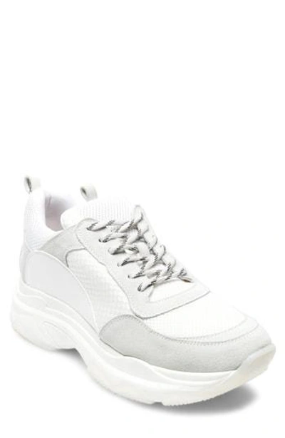 Steve Madden Russell Platform Sneaker In White Leather